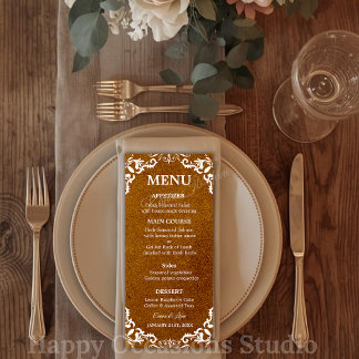 Rustic Mexican Wedding Menu Card Meny