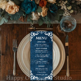 Rustic Mexican Wedding Menu Card Meny