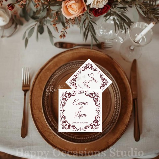 Rustic Mexican Wedding Napkins Pappersservett (Skapare uppladdad)