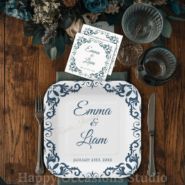 Rustic Mexican Wedding Paper Plates – Papel Picado
