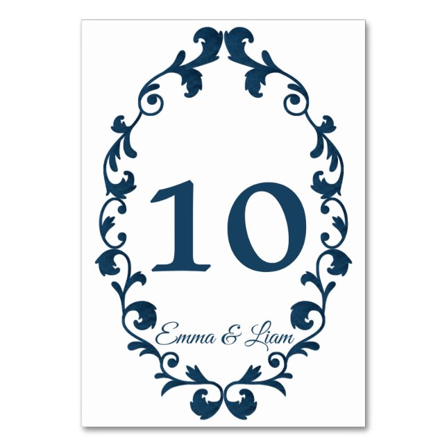 Rustic Mexican Wedding Table Number Card Bordsnummer (Framsidan)