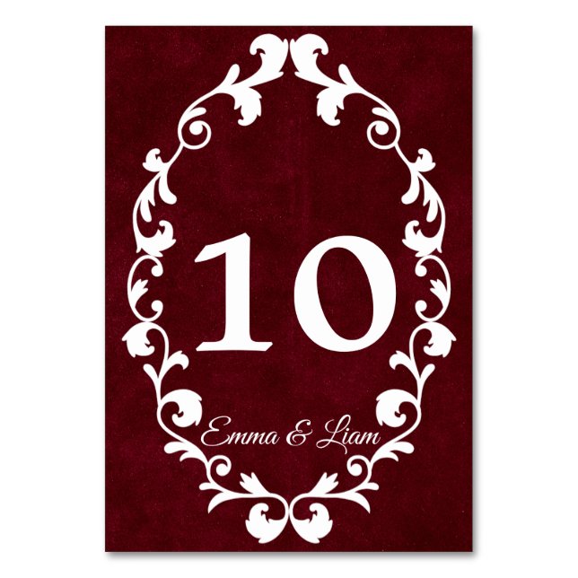 Rustic Mexican Wedding Table Number Card Bordsnummer (Framsidan)