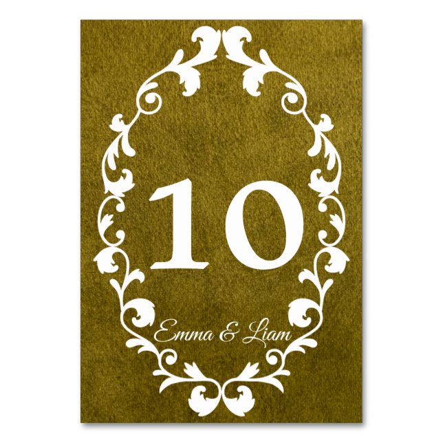 Rustic Mexican Wedding Table Number Card Bordsnummer (Framsidan)