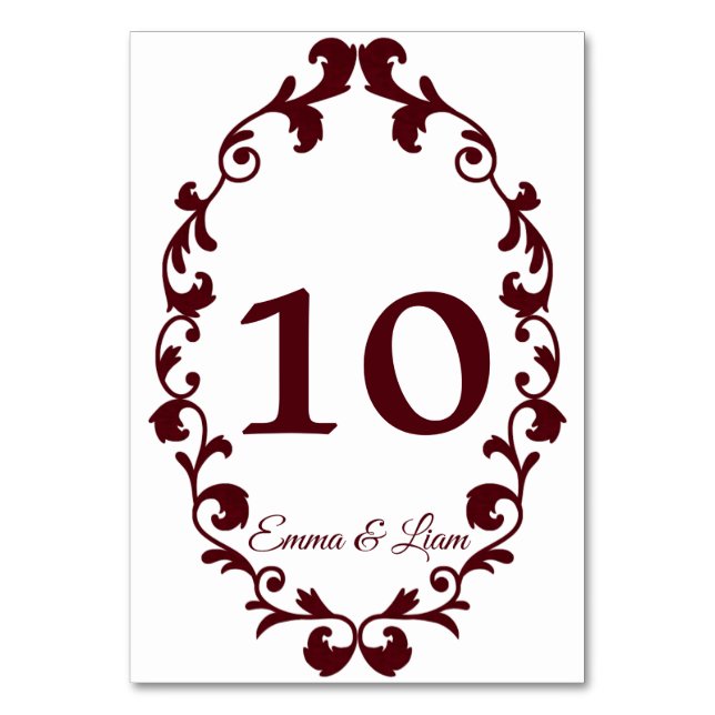 Rustic Mexican Wedding Table Number Card Bordsnummer (Framsidan)