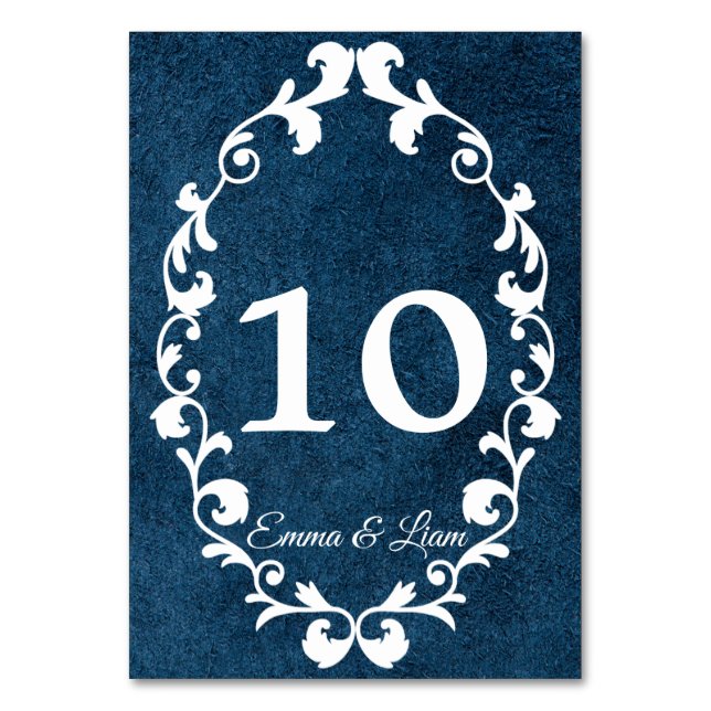 Rustic Mexican Wedding Table Number Card Bordsnummer (Framsidan)