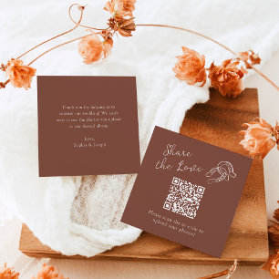 Rustic Minimal Horseshoe QR-kod för Kärlek Tilläggskort