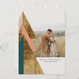 Rustic Minimal Julgran-fotojul Kort