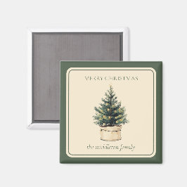 Rustic Minimal Julgran Magnet