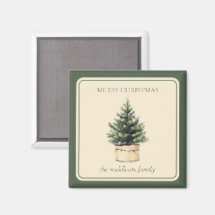 Rustic Minimal Julgran Magnet