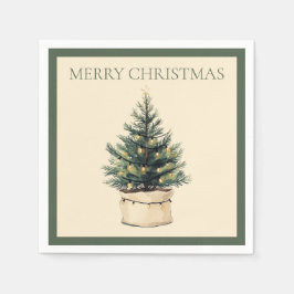 Rustic Minimal Julgran Pappersservett