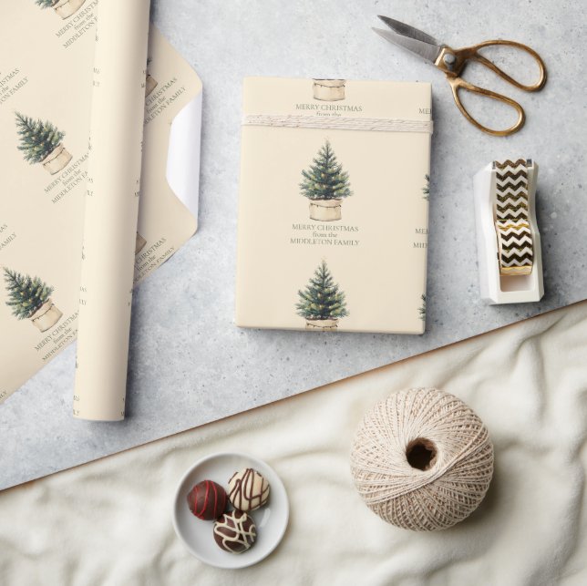 Rustic Minimal Julgran Presentpapper (Hantverk)