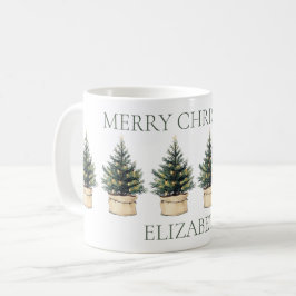 Rustic Minimal Julgranar Helgdag Kaffemugg