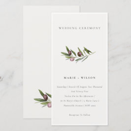 Rustic Minimal Olive Gren-bröllopsinbjudan Tack Kort