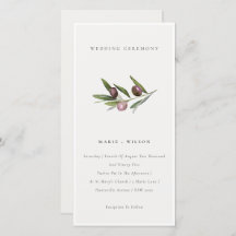 Rustic Minimal Olive Gren-bröllopsinbjudan