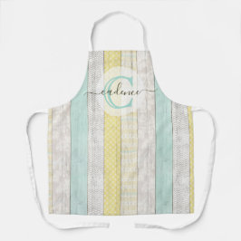 Rustic Mint & Gult Boho Geo Modern Personlig