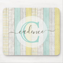 Rustic Mint & Gult Boho Geo Modern Personlig