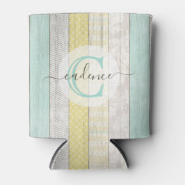 Rustic Mint & Yellow Boho Geo Modern Personalized