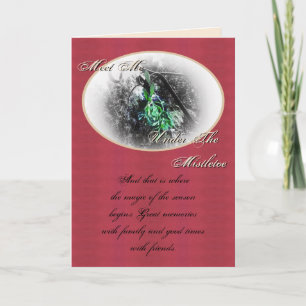 Rustic Mistletoe Yule Winter Solstice Helgkort