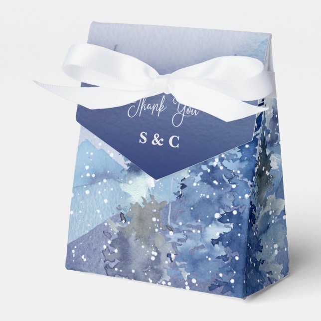 Rustic Misty Gräs Forest Wedding Favor Box Presentaskar (Framsidan Sidan)