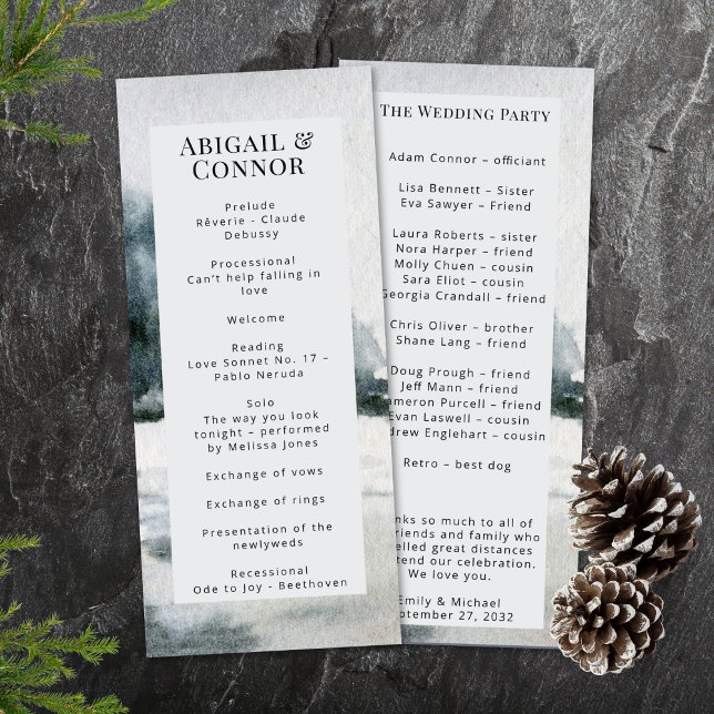 Rustic Misty Mountain Sjö Watercolor Program (Skapare uppladdad)