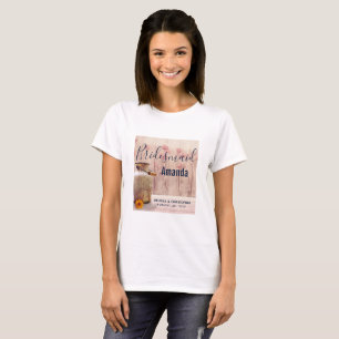 Rustic Mjölk Can Landsbyggsbröllop Bridesmaid T Shirt