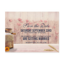 Rustic Mjölk can with Flowers Save Date