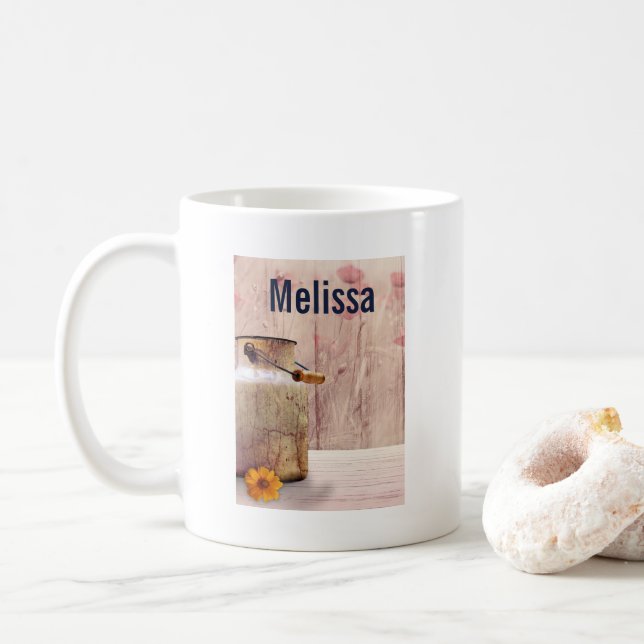 Rustic Mjölk Kan Land Stil på Wood Kaffemugg (Med munk)