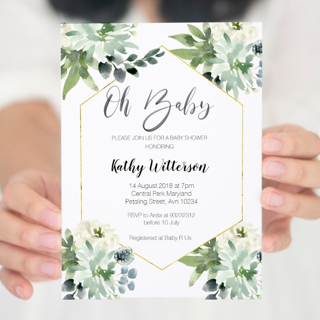 Rustic Modern Baby Shower-inbjudan Boy Inbjudningar (Skapare uppladdad)
