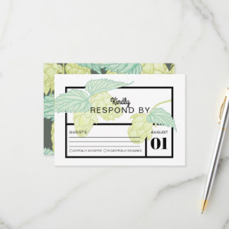 Rustic Modern Beer Skutt Bröllop OSA Card Kort