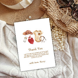 Rustic Modern Boho Western Cowboy Baby Shower Tack Kort