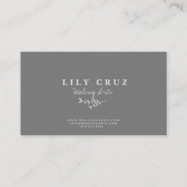 Rustic Modern botaniskt kalligrafi-Affärskort Visitkort