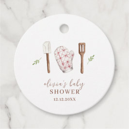 Rustic Modern Chef Kitchen Saker Baby Shower Gåvor Etiketter