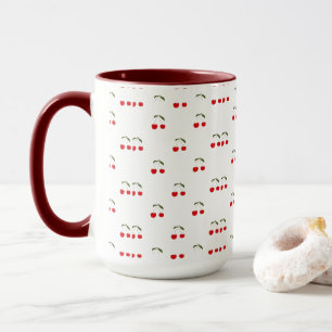 Rustic Modern Cherry Mönster Mugg