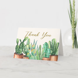 Rustic Modern Desert Cactus Garden Baby Shower Tack Kort