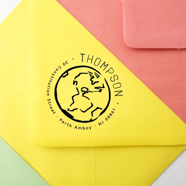 Rustic Modern Earth Americas Returadress Stämpel (Skapare uppladdad)