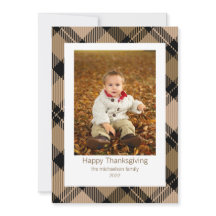 Rustic Modern Fall Brown Tartan Play Photo