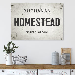 Rustic Modern Farmhouse Homestead City Canvastryck