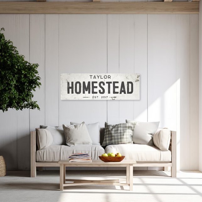 Rustic Modern Farmhouse Homestead Long Canvastryck (Skapare uppladdad)