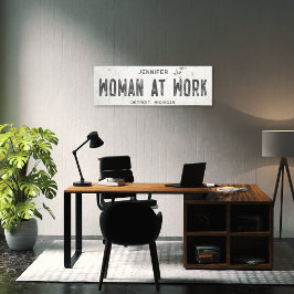 Rustic Modern Farmhouse Office Long Canvastryck