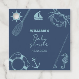 Rustic Modern Fishing Nautical Boy Shower Gåvor Etiketter