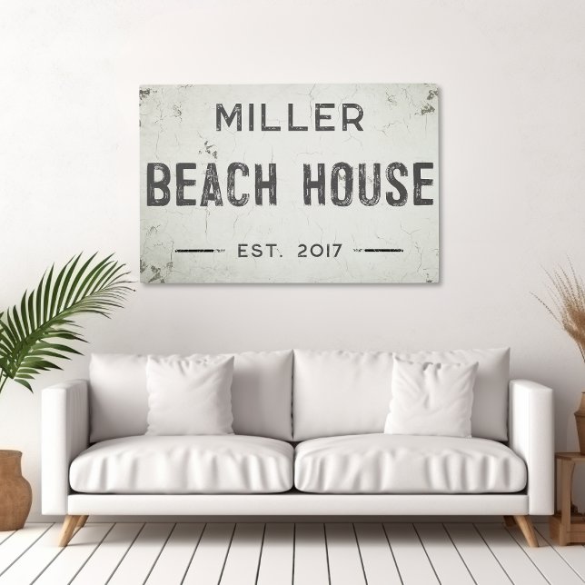 Rustic Modern Industrial Farmhouse Beach House Canvastryck (Rustic Modern Industrial Farmhouse Beach House Stretched Canvas Wall Art)