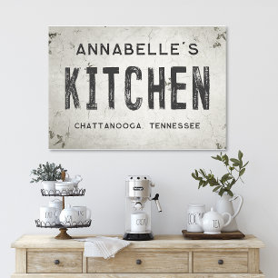Rustic Modern Industrial Farmhouse Kitchen City Canvastryck