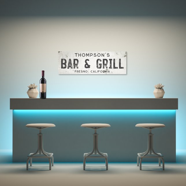 Rustic Modern Industrial Farmhouse Pub City Canvastryck (Skapare uppladdad)