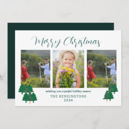 Rustic Modern jul 3-foto Julkort