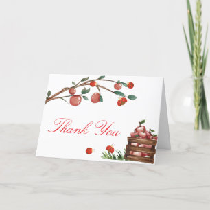 Rustic Modern Ladybug Apple Girl Shower Tack Kort