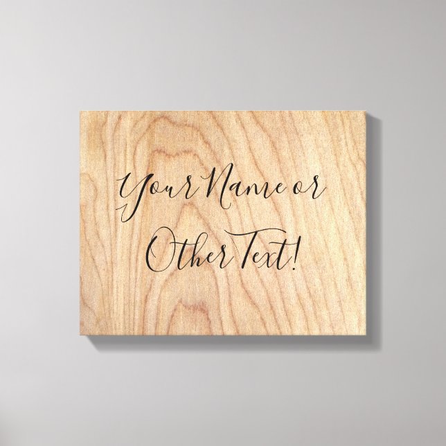 Rustic Modern Ofärdig Wood Mönster tryckt Canvastryck (Framsida)