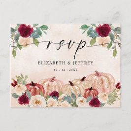 Rustic Modern Pumpkins Land Fall OSA Vykort