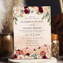Rustic Modern Pumpkins Land Fall Wedding