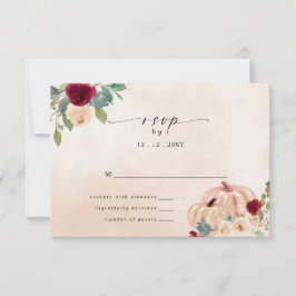 Rustic Modern Pumpkins Land Fall Wedding OSA Kort