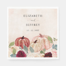 Rustic Modern Pumpkins Land Fall Wedding Pappersservett